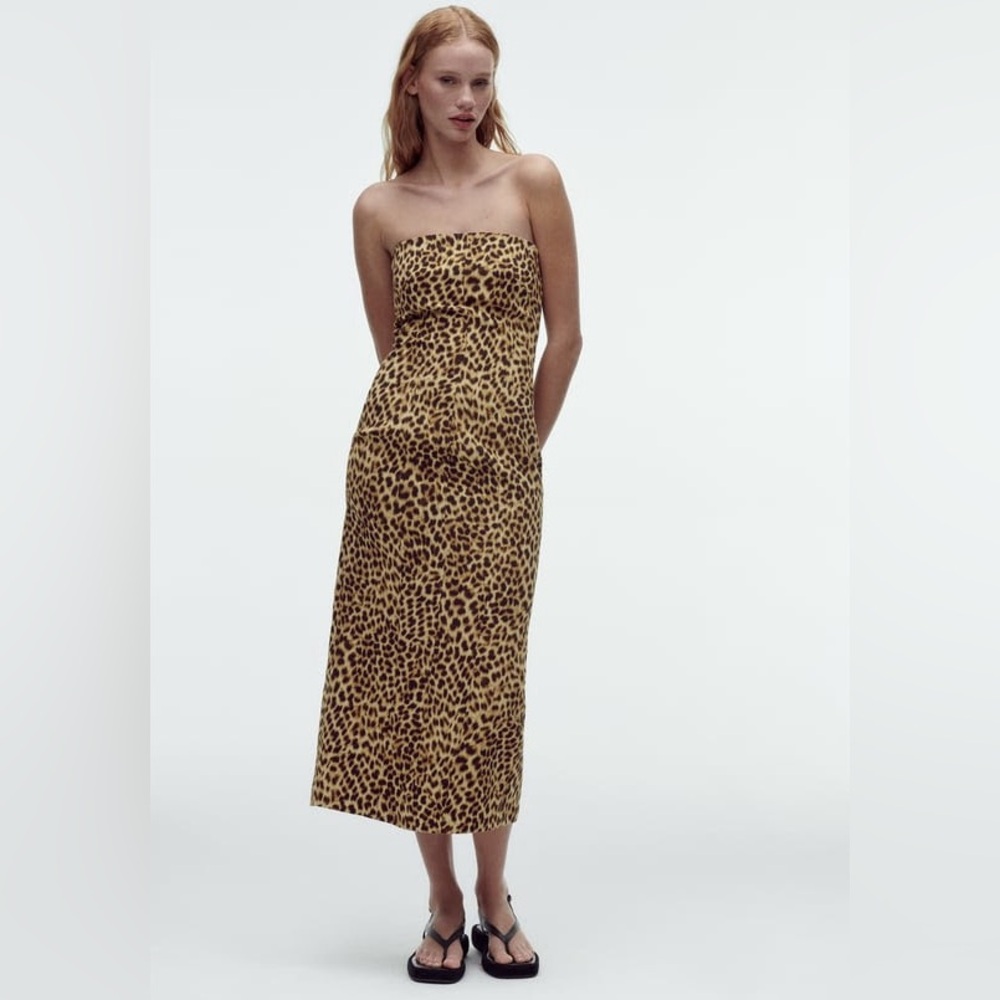 Zara Leopard Printed Sheath Dress